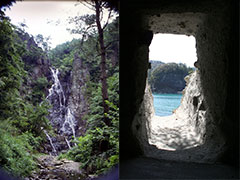 井の本深浦滝と福浦トンネル